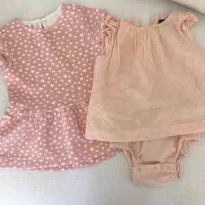LOT (2) ZARA baby dresses 3-6 months